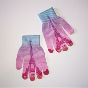 NEW EIFFLE TOWER PINK / PURPLE ONE SIZE GLOVES